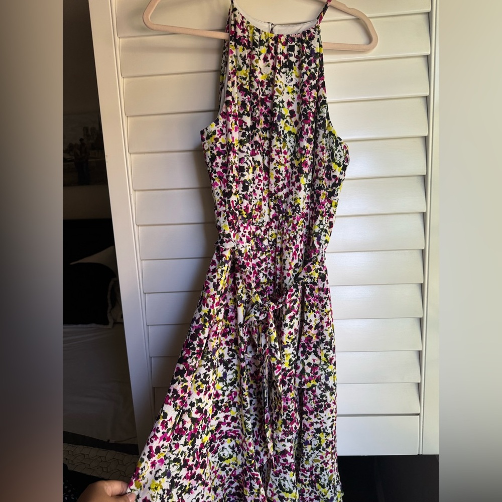 London Times Pink and Yellow Floral Dress